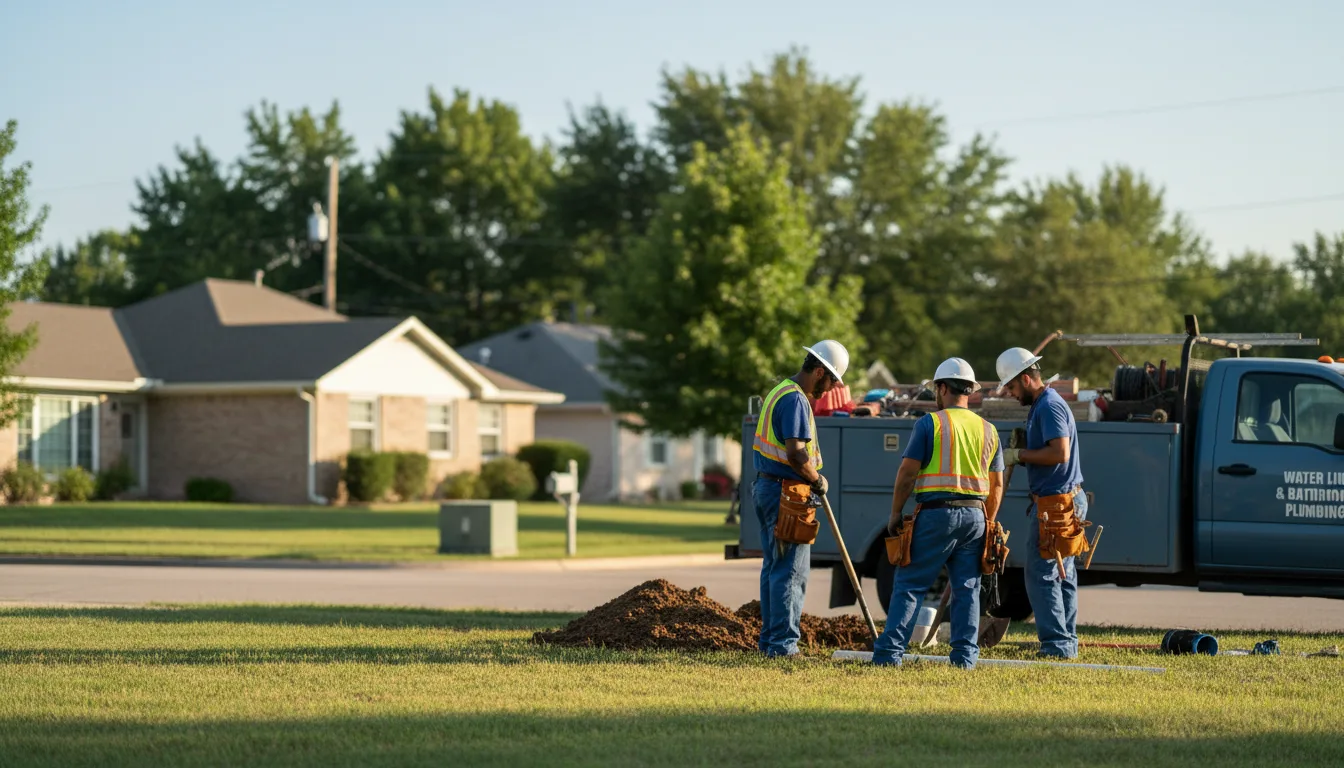 Residential water line and bathroom plumbing service in Greenville, SC